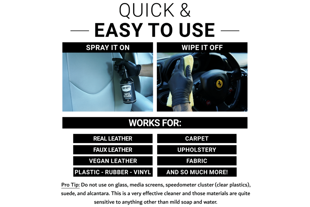 Car Guys Super Cleaner - Effective Car Interior Cleaner - Best for
